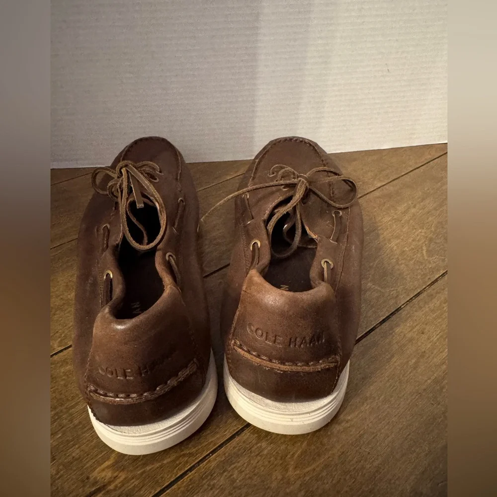 Men's Cole Haan Brown Leather Boat Shoes